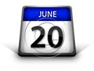 Calendar June 20 PPT PowerPoint Image Picture
