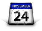 Calendar November 24 PPT PowerPoint Image Picture