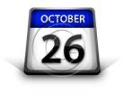 Calendar October 26 PPT PowerPoint Image Picture