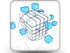 TEAMWORK CUBE Square Color Pencil PPT PowerPoint Image Picture
