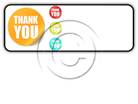Thankyou Sticker Rectangle PPT PowerPoint Image Picture