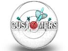 Target Customer Bullseye Circle Color Pencil PPT PowerPoint Image Picture