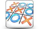Tic Tac Toe Strategy Square Color Pencil PPT PowerPoint Image Picture