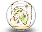 Treasure Map Circle Color Pencil PPT PowerPoint Image Picture