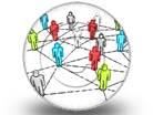 network team Circle Color Pencil PPT PowerPoint Image Picture
