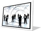 International Business Network Frame Color Pencil PPT PowerPoint Image Picture
