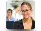 Woman Help Desk 01 Square PPT PowerPoint Image Picture