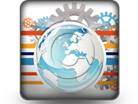 Download globe over gears b PowerPoint Icon and other software plugins for Microsoft PowerPoint