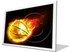 Flaming Basketball F PPT PowerPoint Image Picture