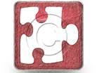 Puzzle2 Red Color Pen PPT PowerPoint Image Picture