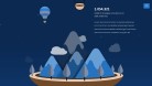 PowerPoint Infographic - Chain InfoGraphic Set 9 Blue