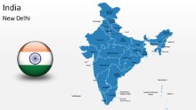 PowerPoint Map - India 1
