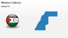 PowerPoint Map - Sahrawi Arab Democratic Republic