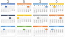 2020 Calendars Full Year Monthly