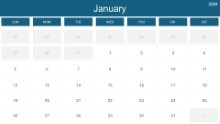 2025 Calendar Month Color Grid 01 January