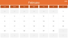 2025 Calendar Month Color Grid 02 February
