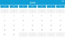 2025 Calendar Month Color Grid 06 June