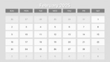 2025 Calendar Monthly Image 02 February