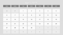 2025 Calendar Monthly Image 04 April