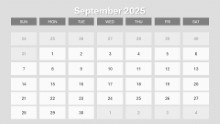 2025 Calendar Monthly Image 09 September