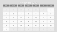 2025 Calendar Monthly Image 11 November