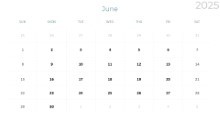 2025 Calendar Monthly Min 06 June