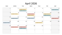 2026 Calendar Grid April