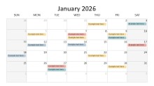2026 Calendar Grid January