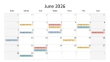 2026 Calendar Grid June