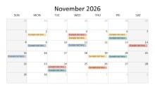 2026 Calendar Grid November