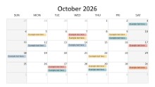 2026 Calendar Grid October