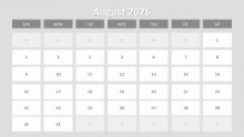 2026 Calendar Image Placeholders August