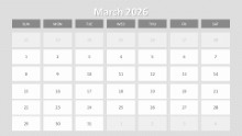 2026 Calendar Image Placeholders March