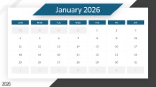 2026 Calendar Months Angles January