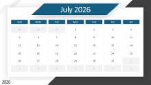 2026 Calendar Months Angles July