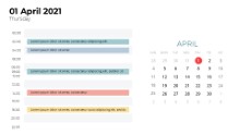 Calendars 2021 Daily Log April