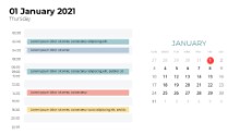 Calendars 2021 Daily Log January
