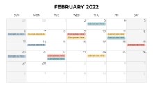 Calendars 2022 Monthly Sunday February