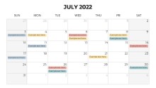 Calendars 2022 Monthly Sunday July