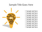 Flashing Idea Bulb PPT PowerPoint presentation slide layout