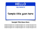 Name Tag Blue PPT PowerPoint presentation slide layout