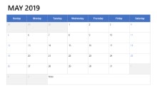 Desk Calendar 2019 05 May