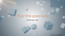 Falling Cubes Widescreen PPT PowerPoint Template Background