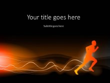 Light Runner PPT PowerPoint Template Background