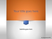 Pull Tab Orange PPT PowerPoint Template Background