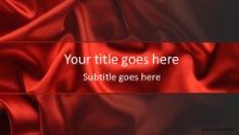 Red Satin 01 Widescreen PPT PowerPoint Template Background