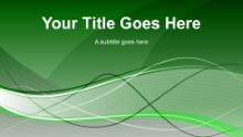Swoosh Green Widescreen PPT PowerPoint Template Background