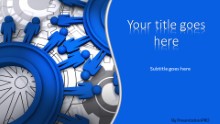 PowerPoint Templates - People Cogs Widescreen