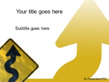 PowerPoint Templates - Curving Road Sign