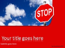 PowerPoint Templates - Stop In Clouds
